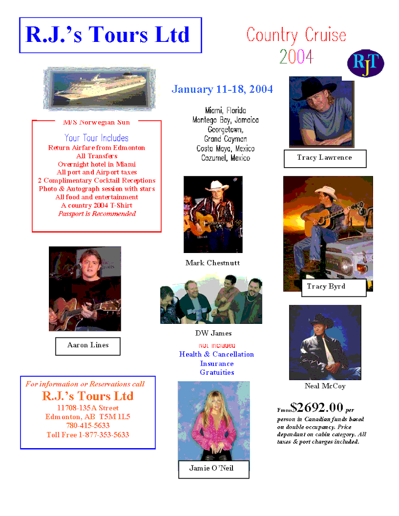 Country Cruise brochure