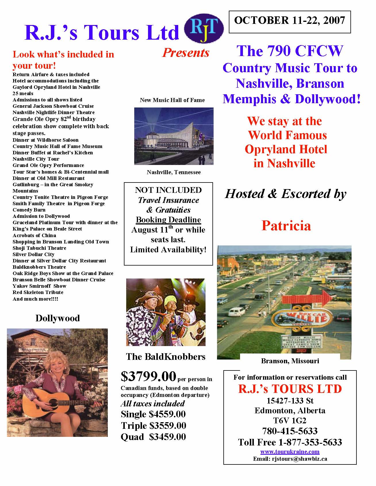All-inclusive Country Music Tour