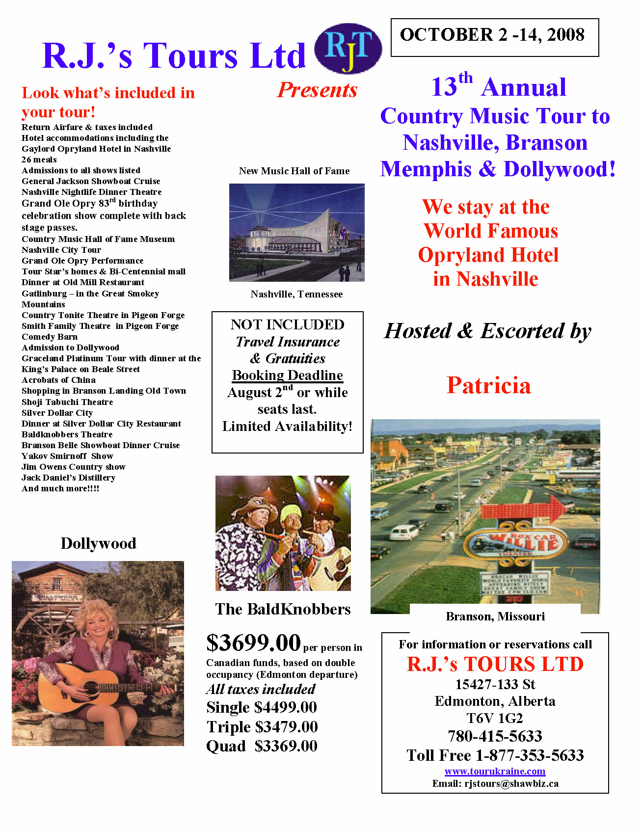 All-inclusive Country Music Tour